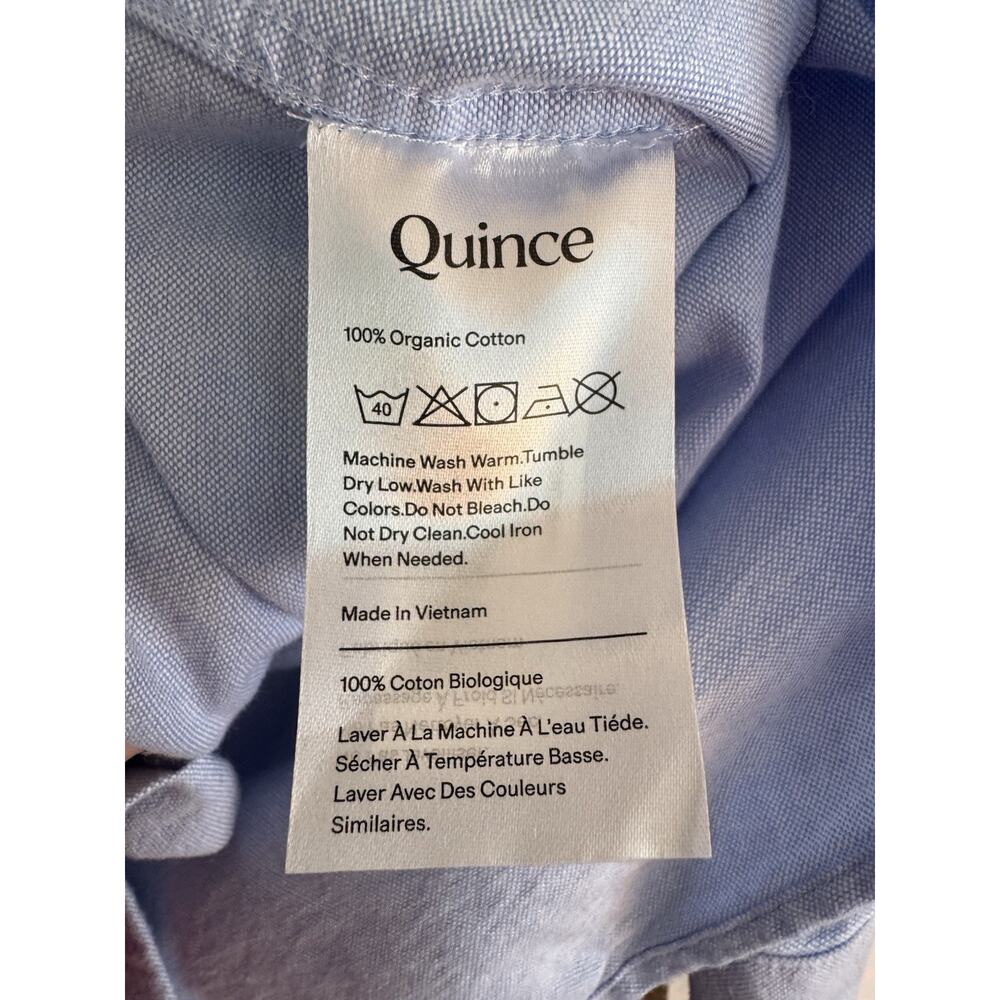 NWOT Quince Organic Cotton Relaxed Oxford Shirt Pale Blue Women’s Large - Picture 10 of 10